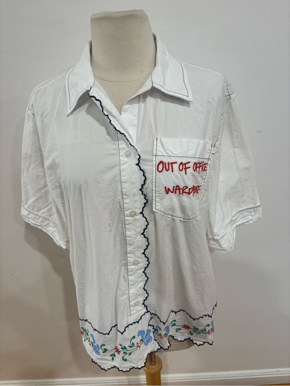 Stella Nova Coloured Embroidered Oversized Shirt, Size: M - Picture 8 of 14